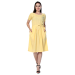 Lemon Yellow Colour Rayon Dress