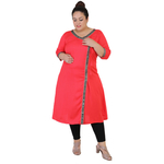 Pink Colour Angrakha Rayon Kurt