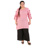 Pink Colour Straight Khadi Kurti