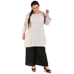 Grey Colour Straight Khadi Kurti