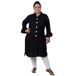 Black Colour Straight Rayon Kurti