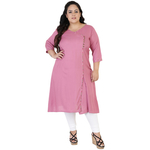 Pink Colour Angrakha Rayon Kurti