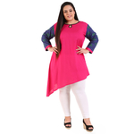 Pink Colour Straight Rayon Kurti