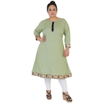 Pink Colour Straight Rayon Kurti