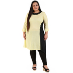 Yellow Colour Straight Rayon Kurti