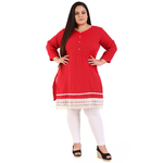 Red Colour Straight Woolen Kurti