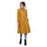 Yellow Colour Long Woolen Coat