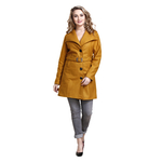 Yellow Colour Long Woolen Coat