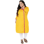 Yellow Colour Angrakha Rayon Kurti