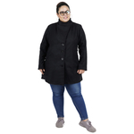 Black Colour Short Woolen Coat