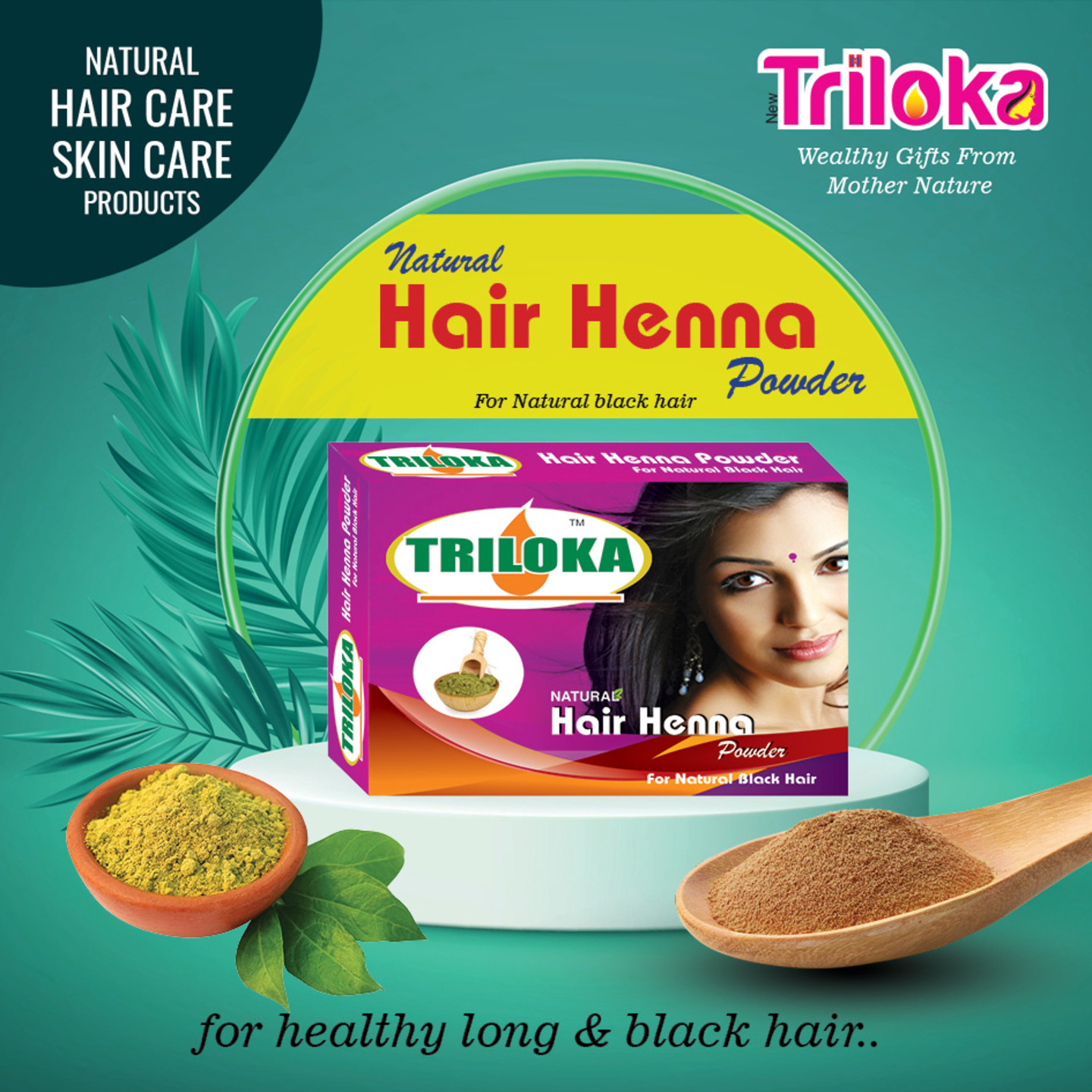 New Triloka Hair Henna Powder 100g