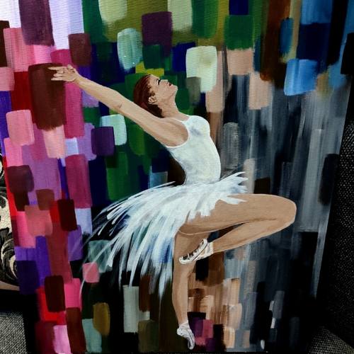 Ballerina - Acrylic canvas painting