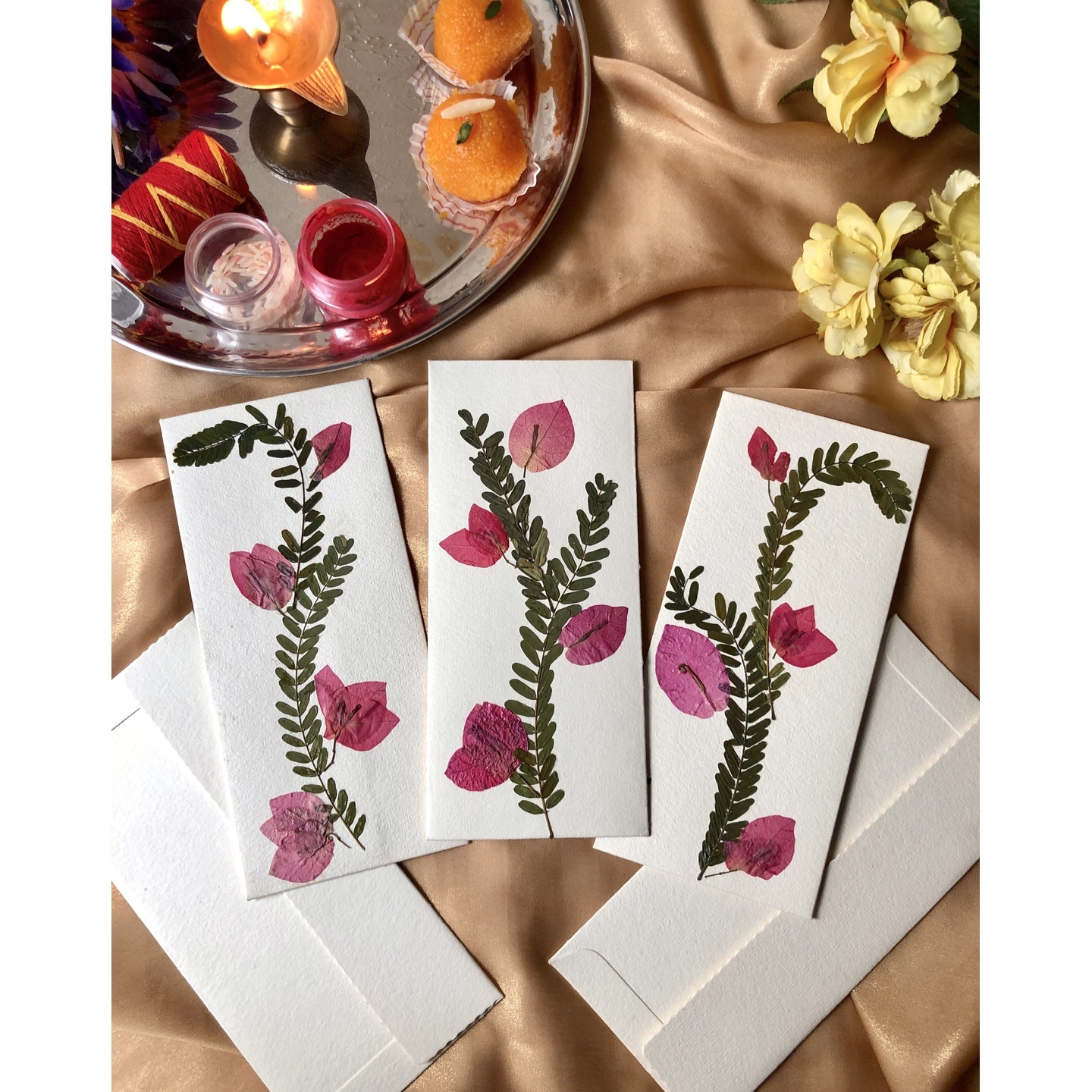 Pressed Flower Money Envelopes