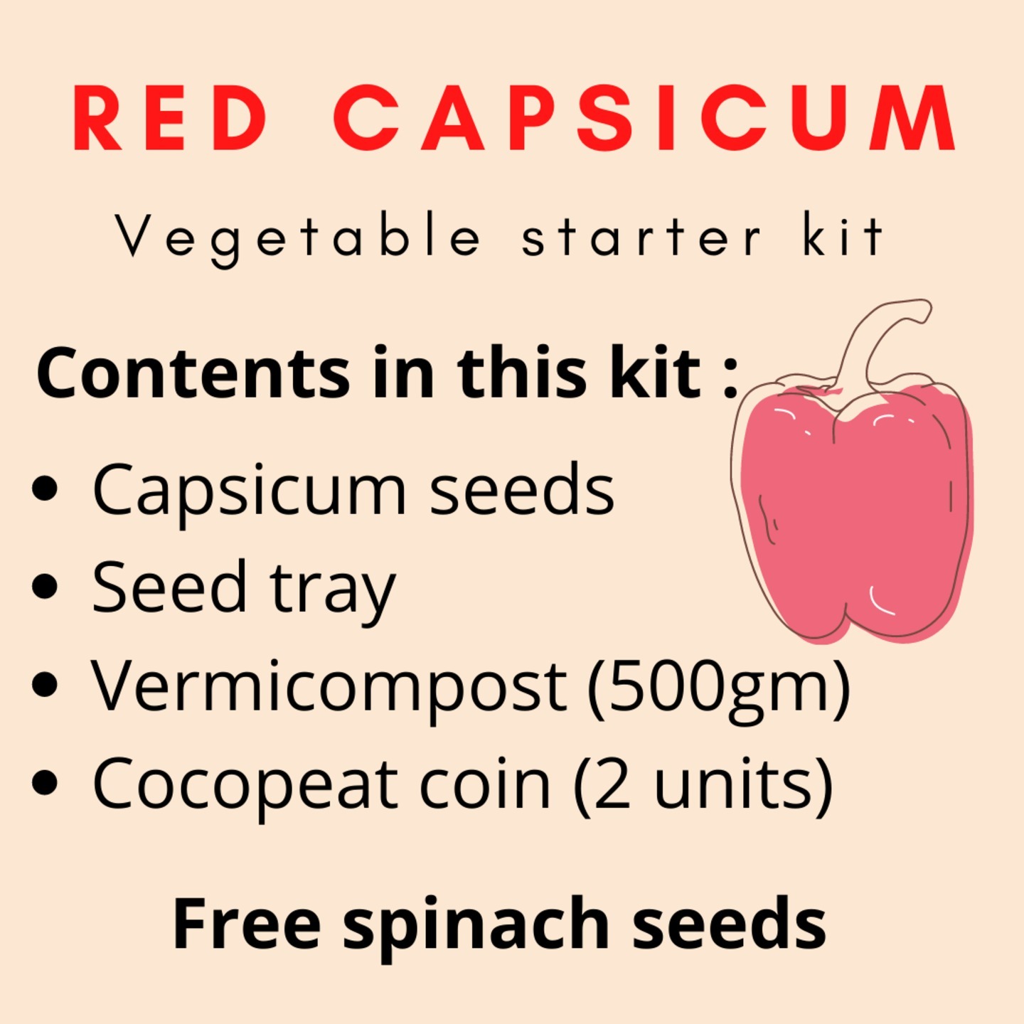 Vegetable starter kit (Red Capsicum)