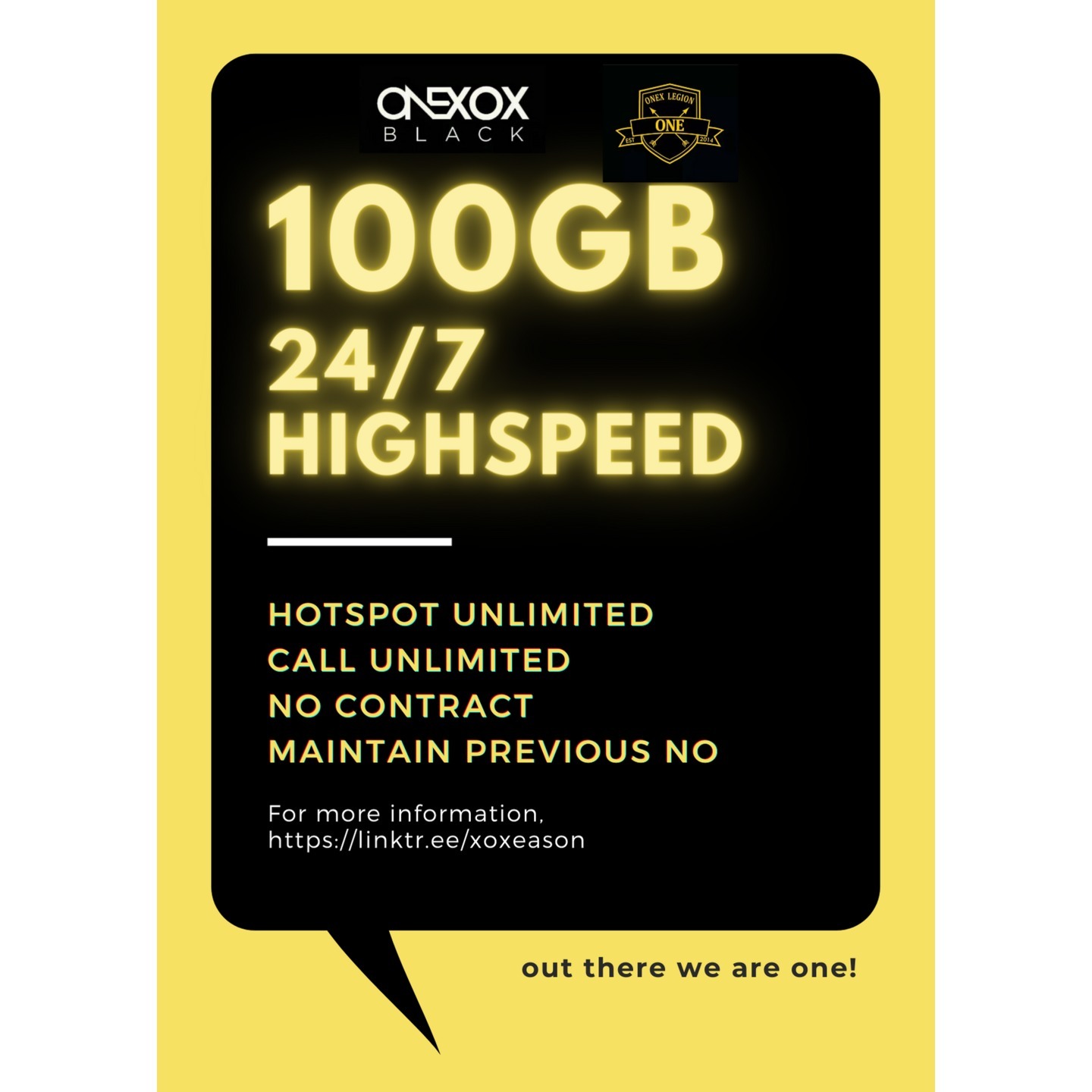 ONEXOX  Black Postpaid Plan
