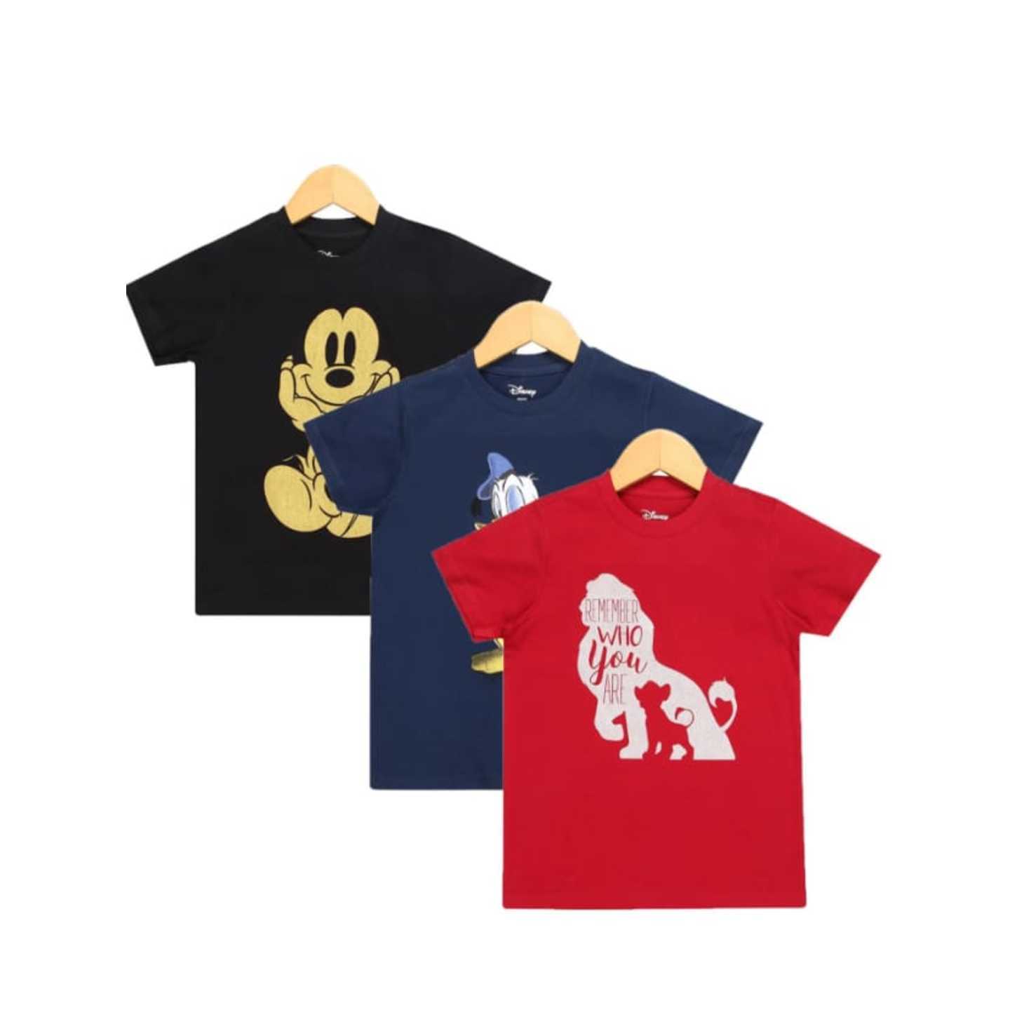 Boy's Printed Cotton T-Shirt (Half Sleeve) - Pack of 3