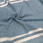 Weaving Fabric Indigo and White Lining