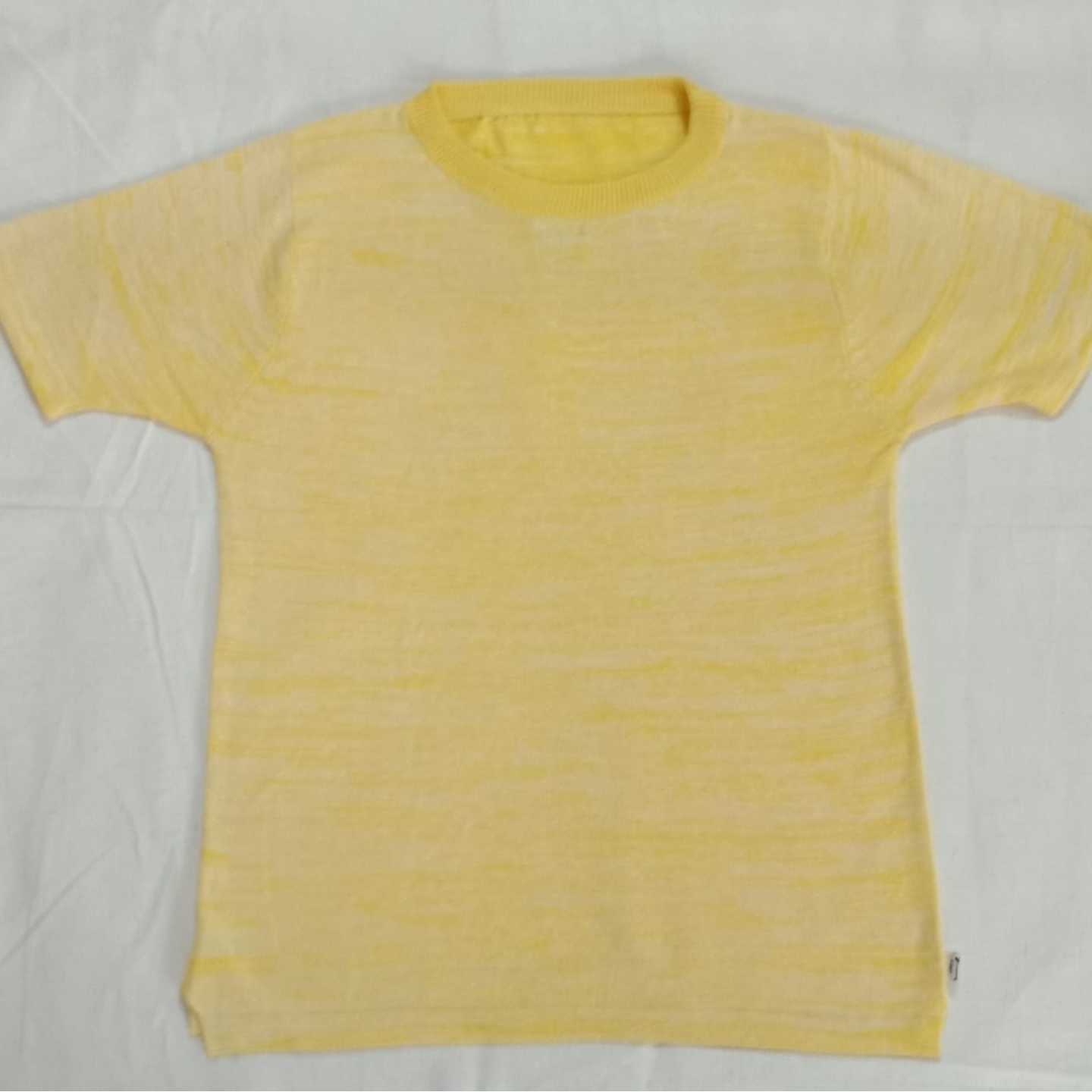 Beautiful Yellow Textured T-Shirt