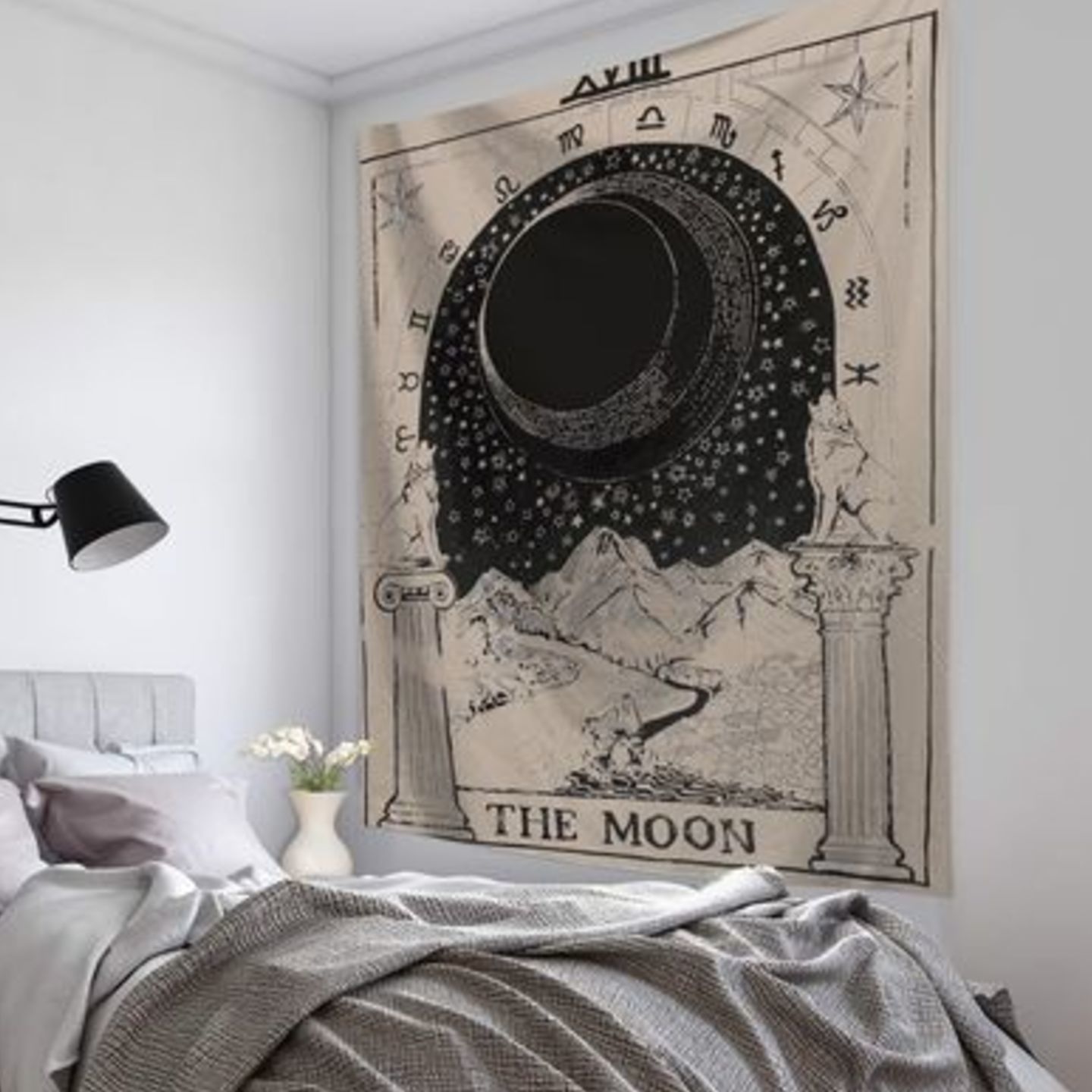 Tarot Card MOON Wall Tapestry