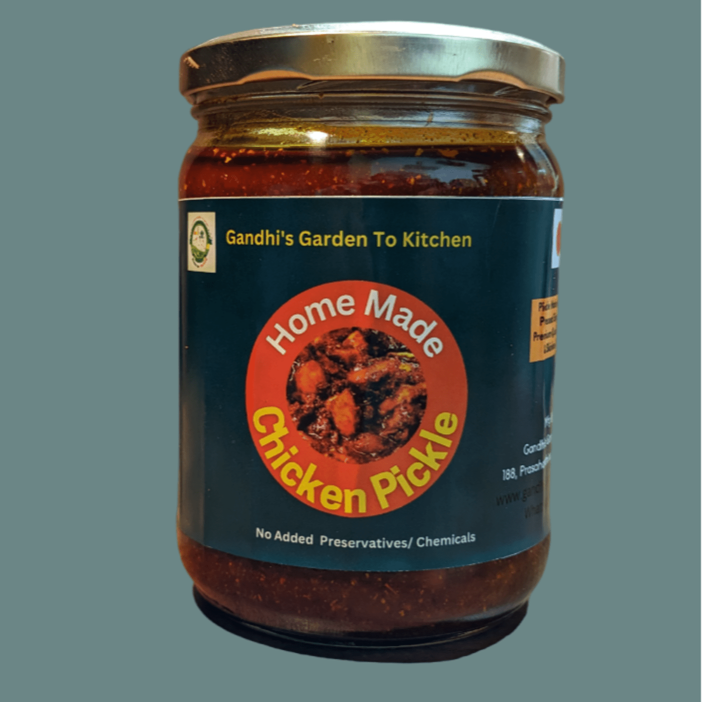 500gms Home Made Chicken Pickle with Cold Pressed Gingelly Oil