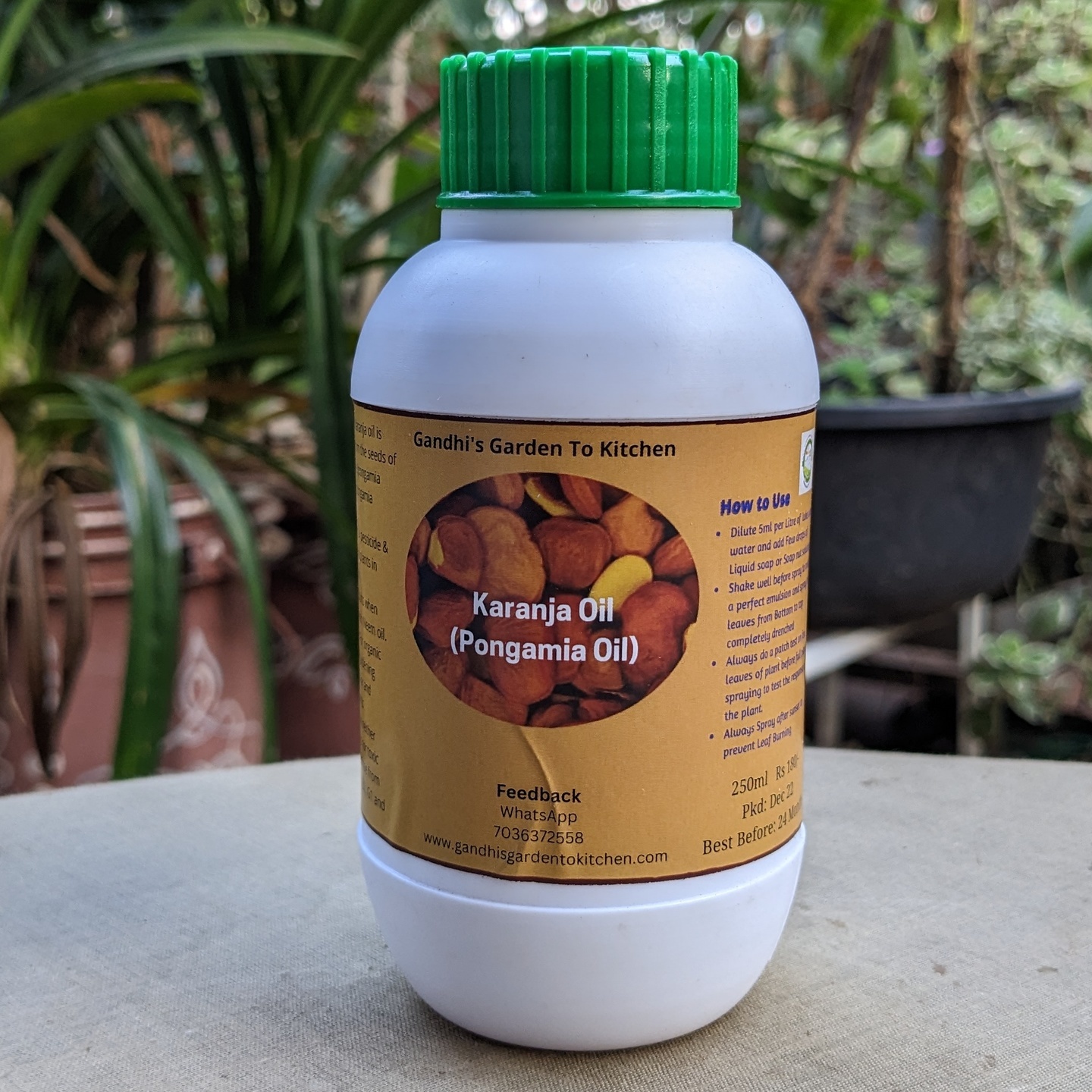 250ml Organic Karanja Oil Pongamia pinnata  Pesticide  Fungicide