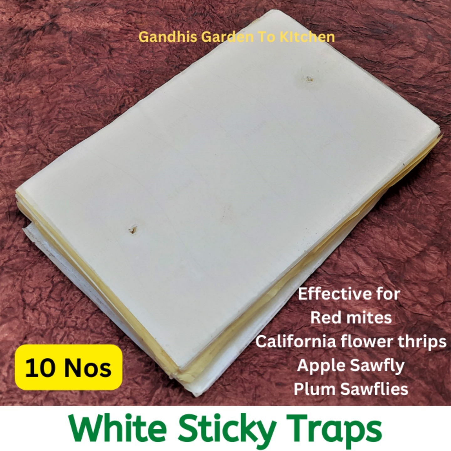 10 Nos pack of  White Sticky Trap for Insects A4 size 210297