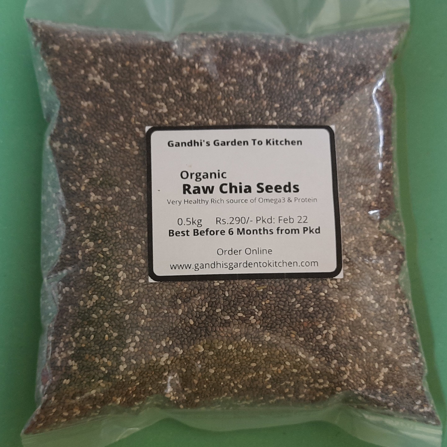 Organically Grown Raw Chia Seeds  Healthy Snacks  Chia Seeds for Weight Loss  500gms