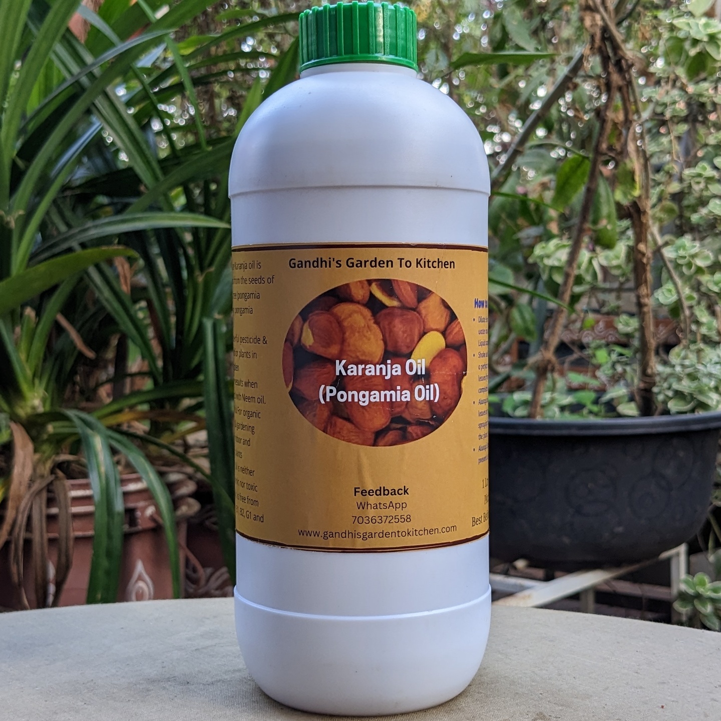 1 Ltr Organic Karanja Oil Pongamia pinnata  Pesticide  Fungicide