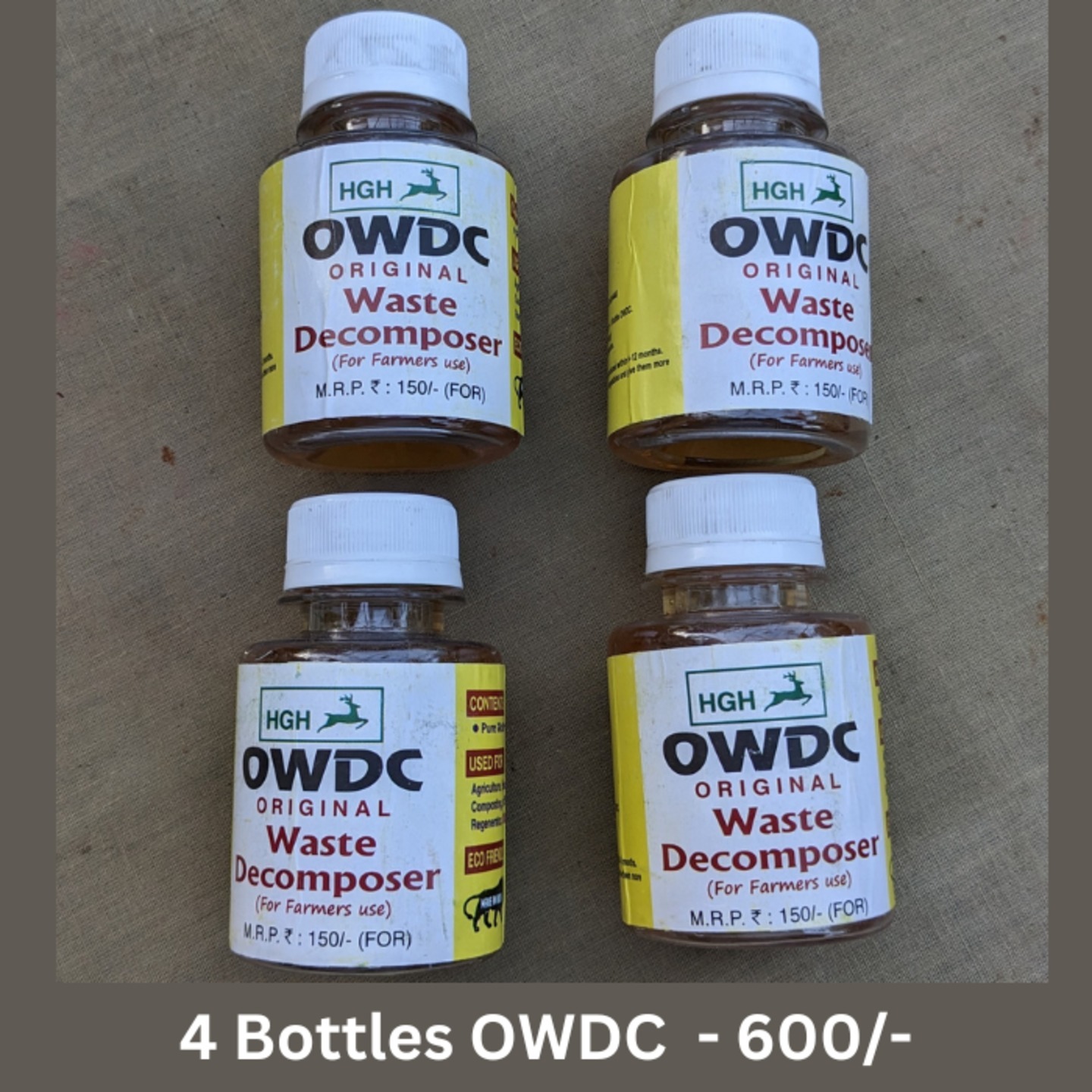 OWDC Liquid Waste Decomposer Pack of 4 OWDC Bottles