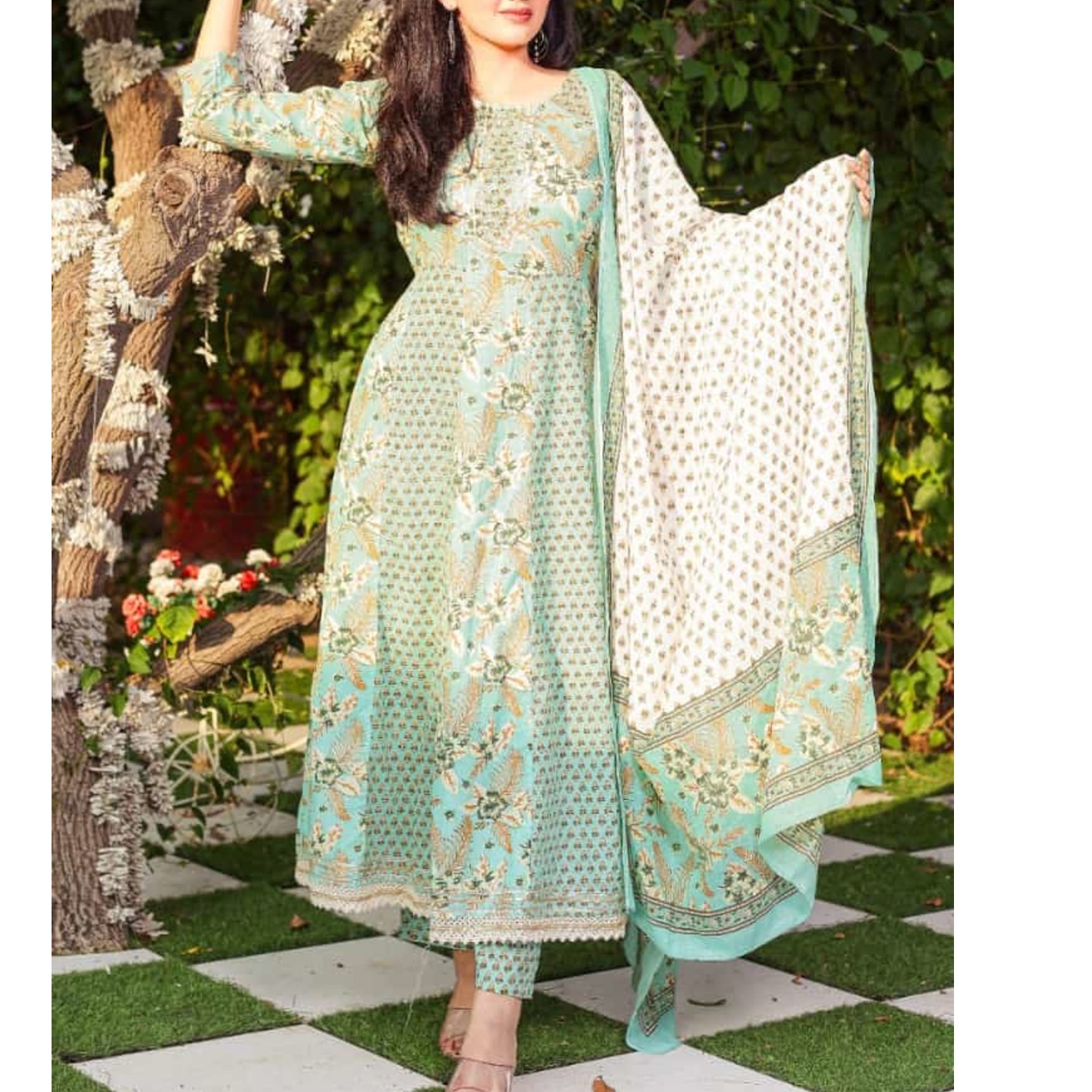 ANARKALI KURTI WITH PANT AND DUPATTA