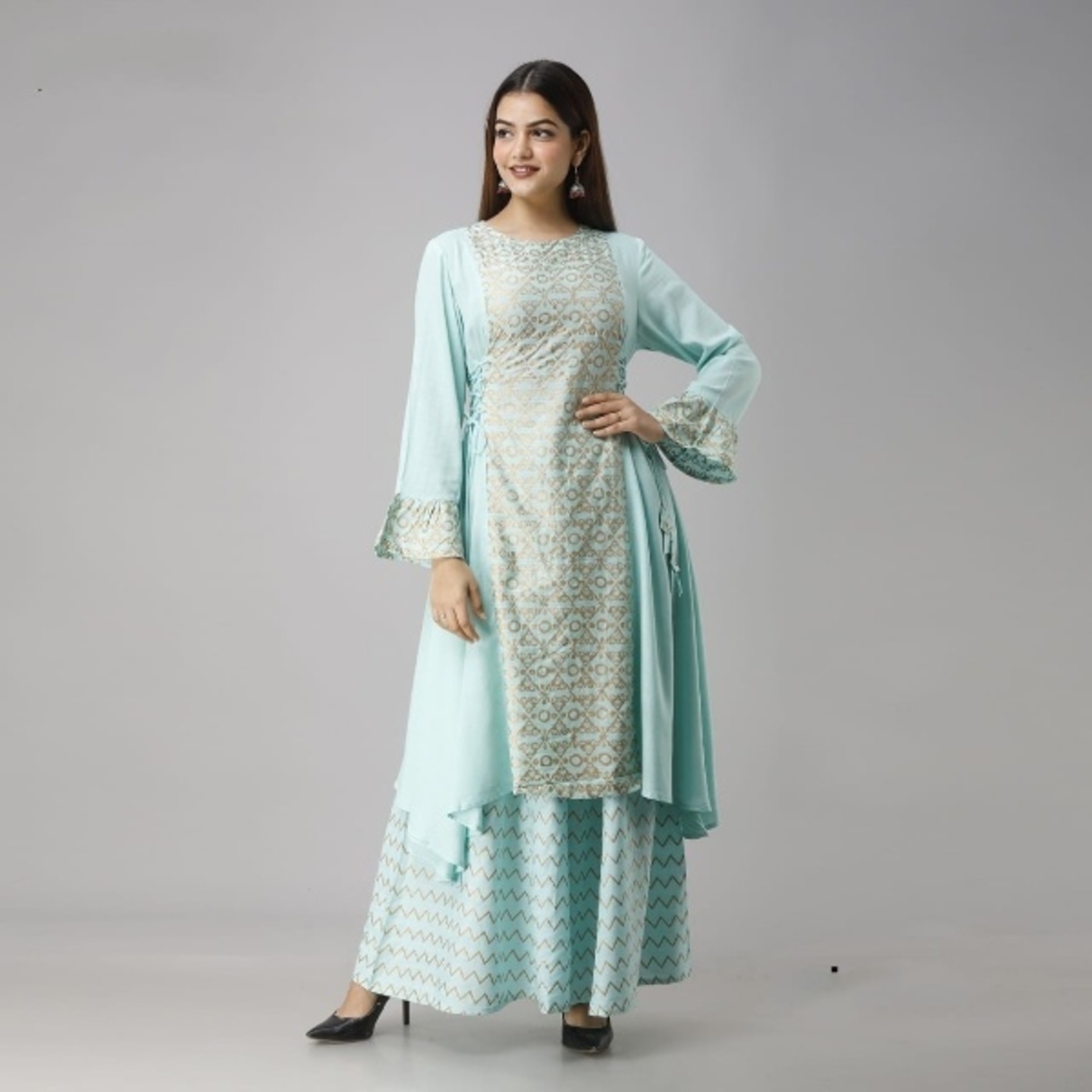 SNG STUDIO WOMENS PRINTED PARTY WEAR SET