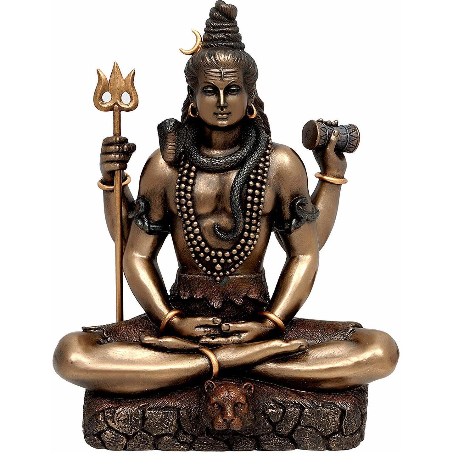 WoodyBox Lord Shiva Set of 1 Decorative Showpiece - 8.8 cm