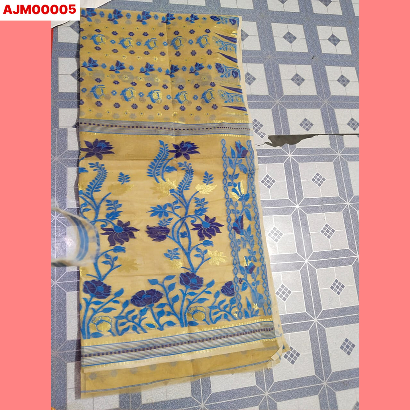 Ahiri - Traditional Jamdani Saree Collection - Ivory Gold