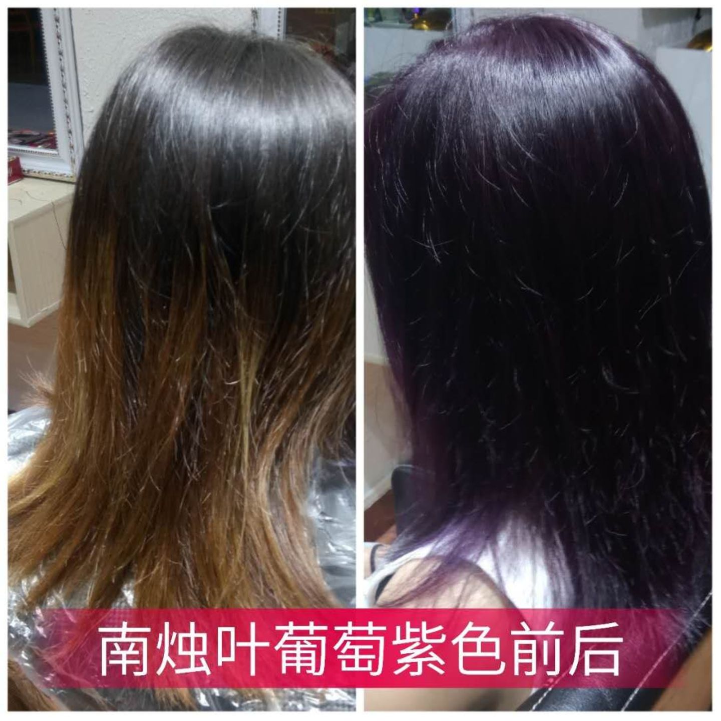 Grape Purple Plant Based Hair Color Dye No Ammonia