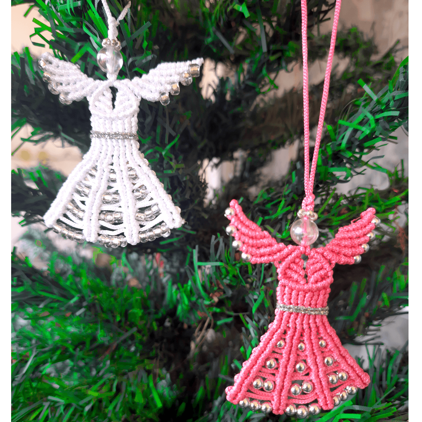 Macrame Angels Christmas tree Ornaments