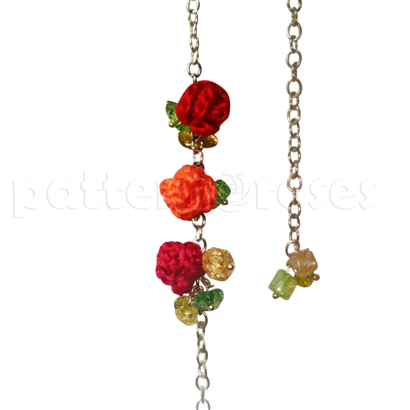 Crochet Mini Roses Bracelet