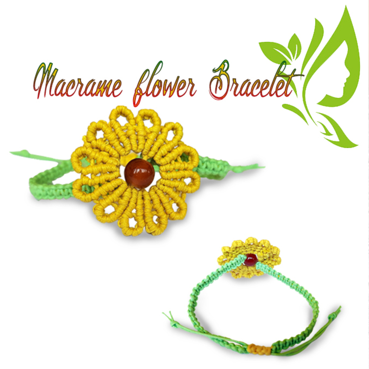 Macrame Flower Bracelet