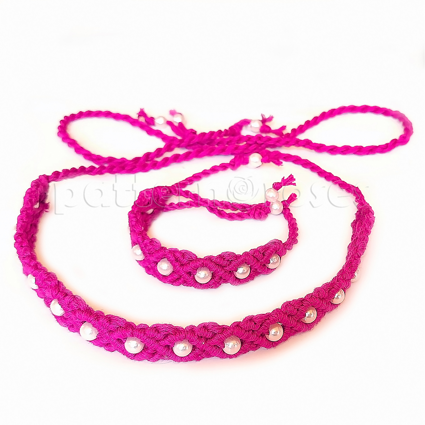 Macrame Head Band and Bracelet Combo for kids