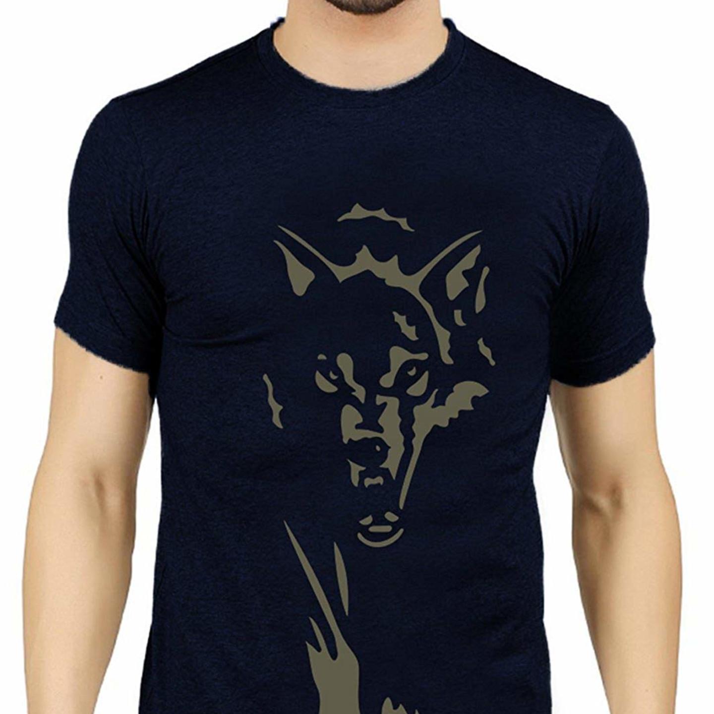 black half tshirt for men