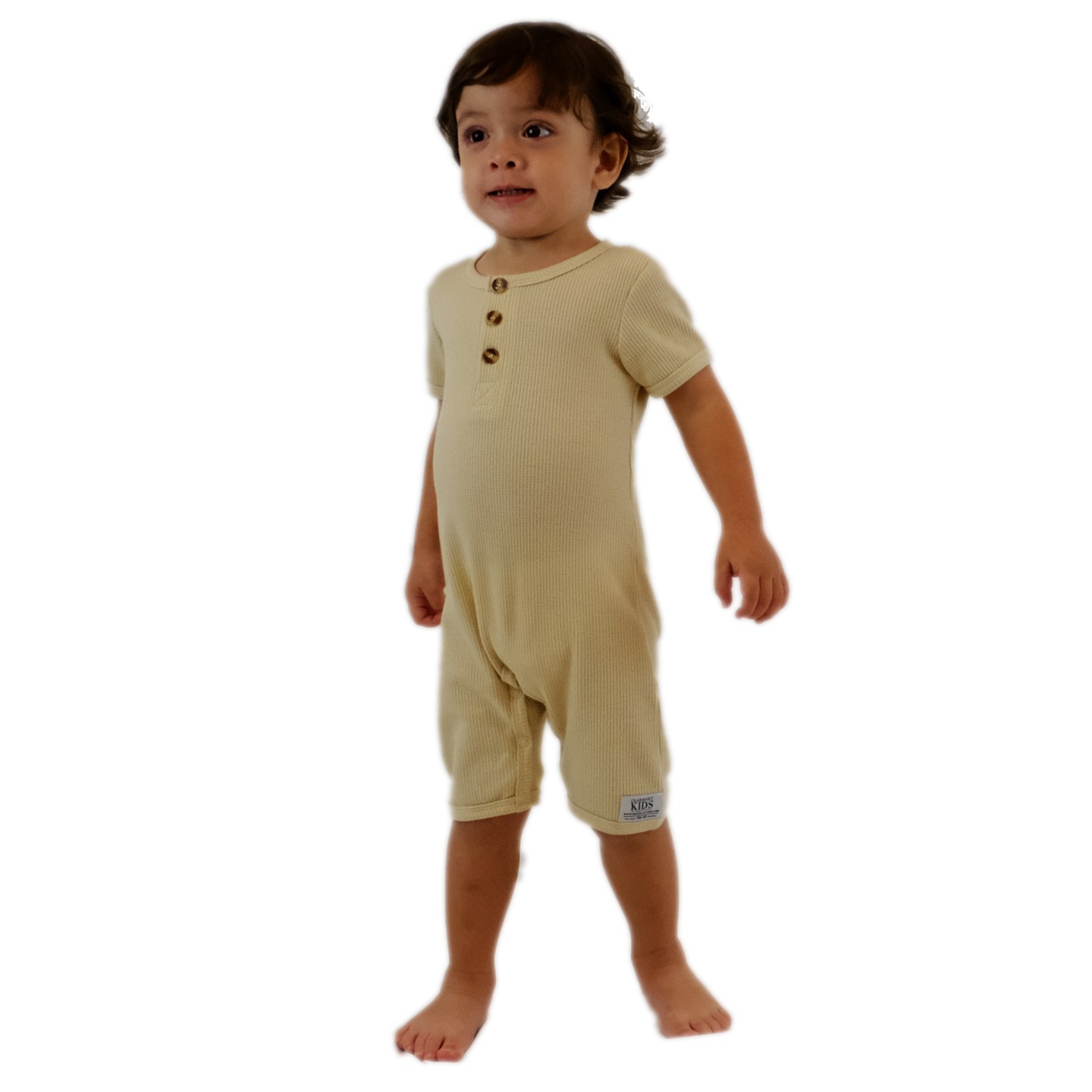 WAFFLE SHORT WARM BEIGE