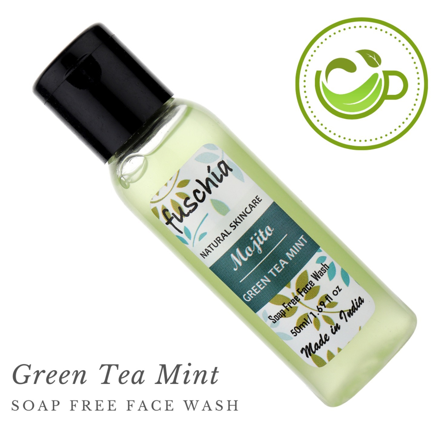 Fuschia Mojito Green Tea Mint Soap Free Face Wash - 50ml