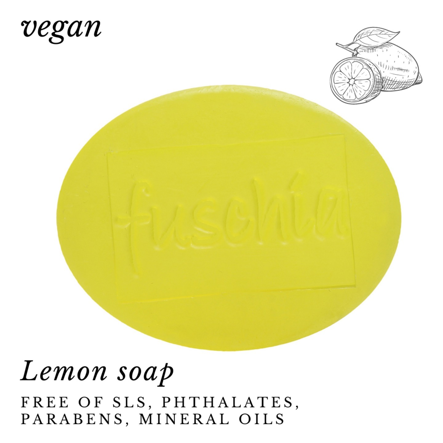 Fuschia - Lemon Natural Handmade Glycerine Soap