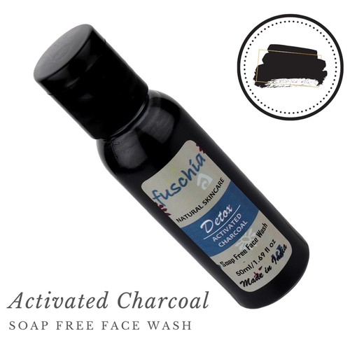 Fuschia Detox Activated Charcoal Soap Free Face Wash - 50ml