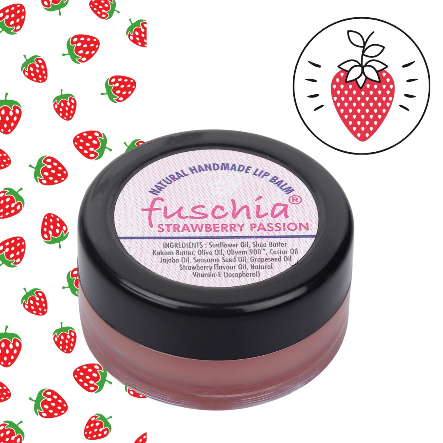 Fuschia  Strawberry Passion Lip Balm
