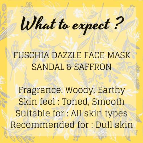 Fuschia Dazzle Face Mask - Sandal & Saffron - 50g