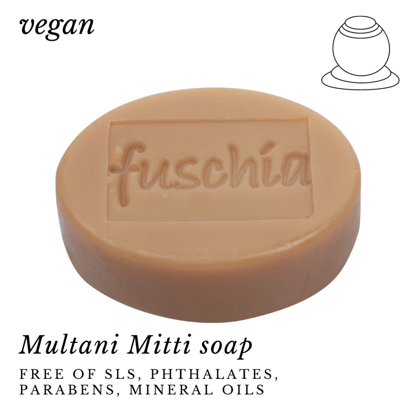 Fuschia - Multani Mitti Natural Handmade Herbal Soap