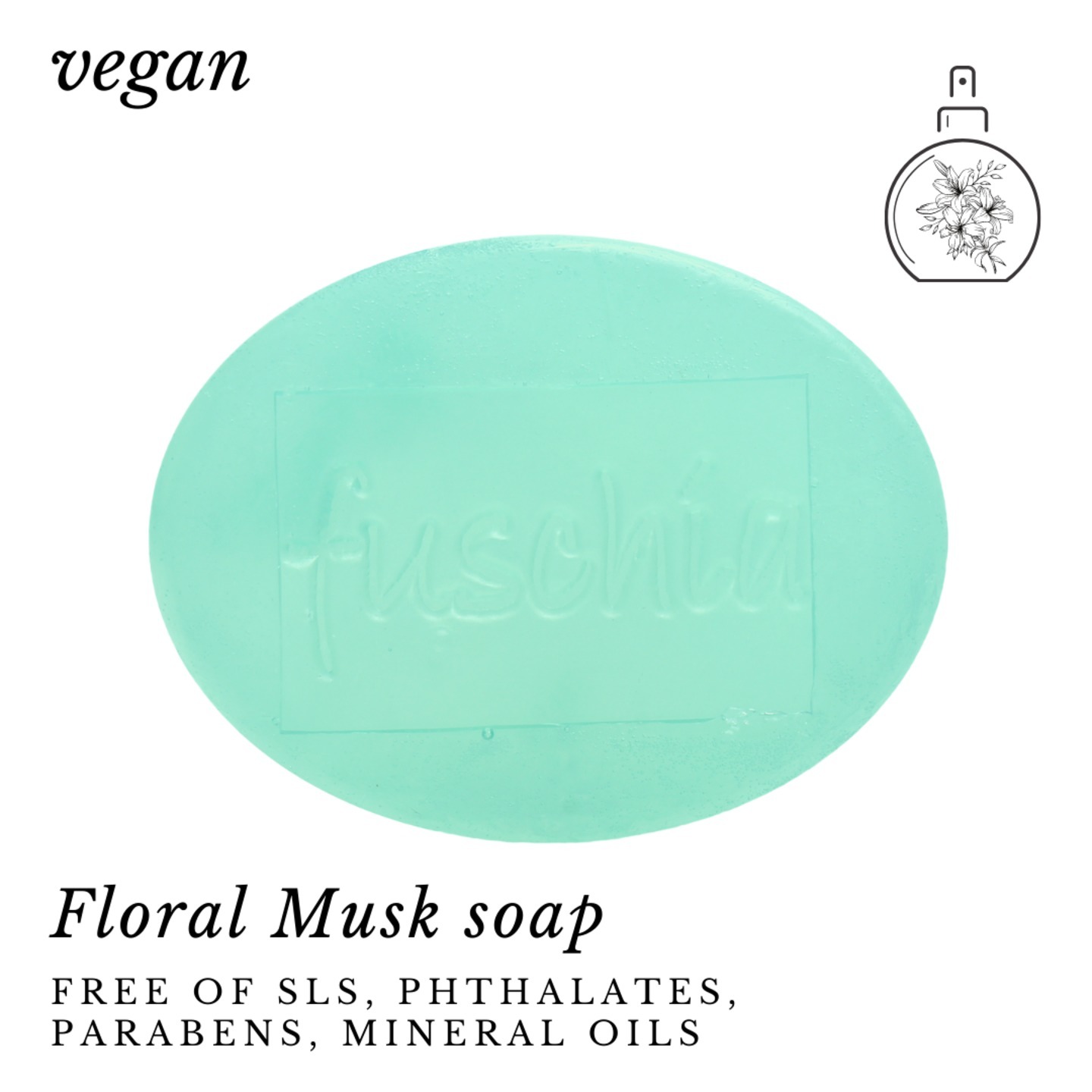 Fuschia - Floral Musk Natural Handmade Glycerine Soap