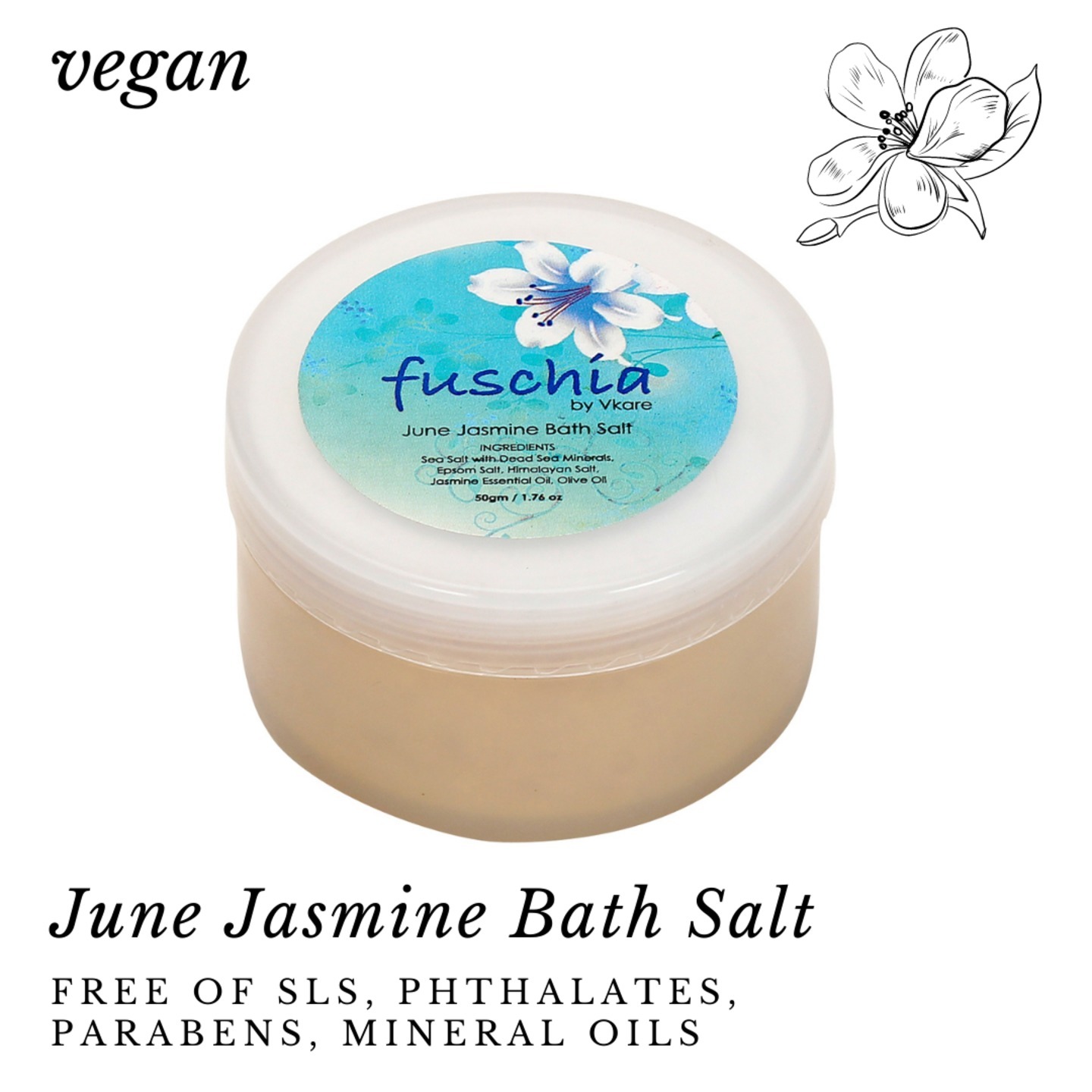 Fuschia - June Jasmine Bath Salt - 50 gms