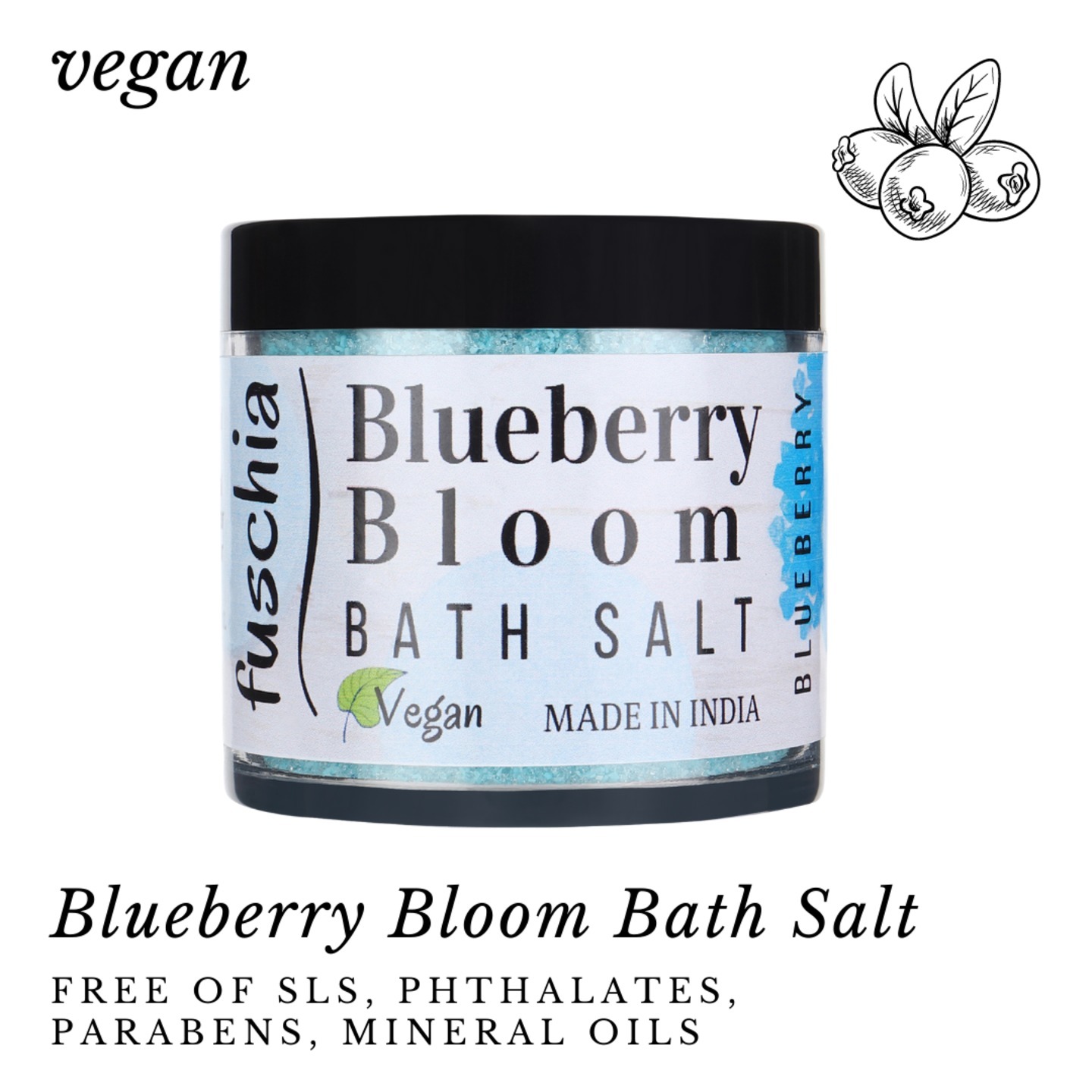 Fuschia Blueberry Bloom Bath Salt - 100g