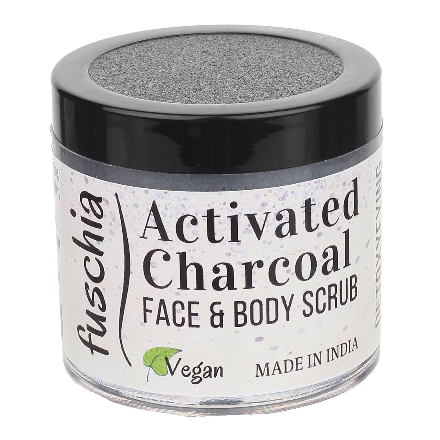 Fuschia - Activated Charcoal - Face & Body Detoxifying Scrub -100g